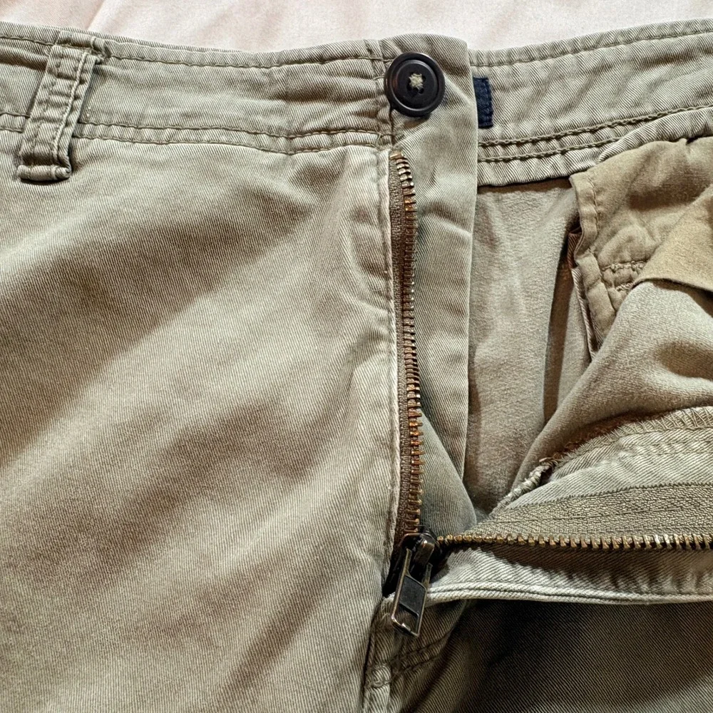Aero Cargo Shorts Mens 38 Olive Green Cotton Stretch Casual Outdoor Hiking